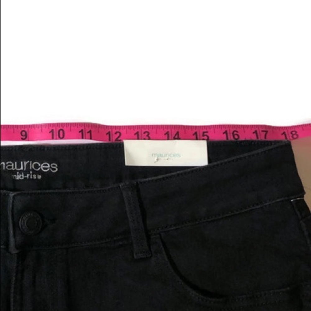 Maurices mid rise denim flex XL X-short black jeggings. - Picture 6 of 8